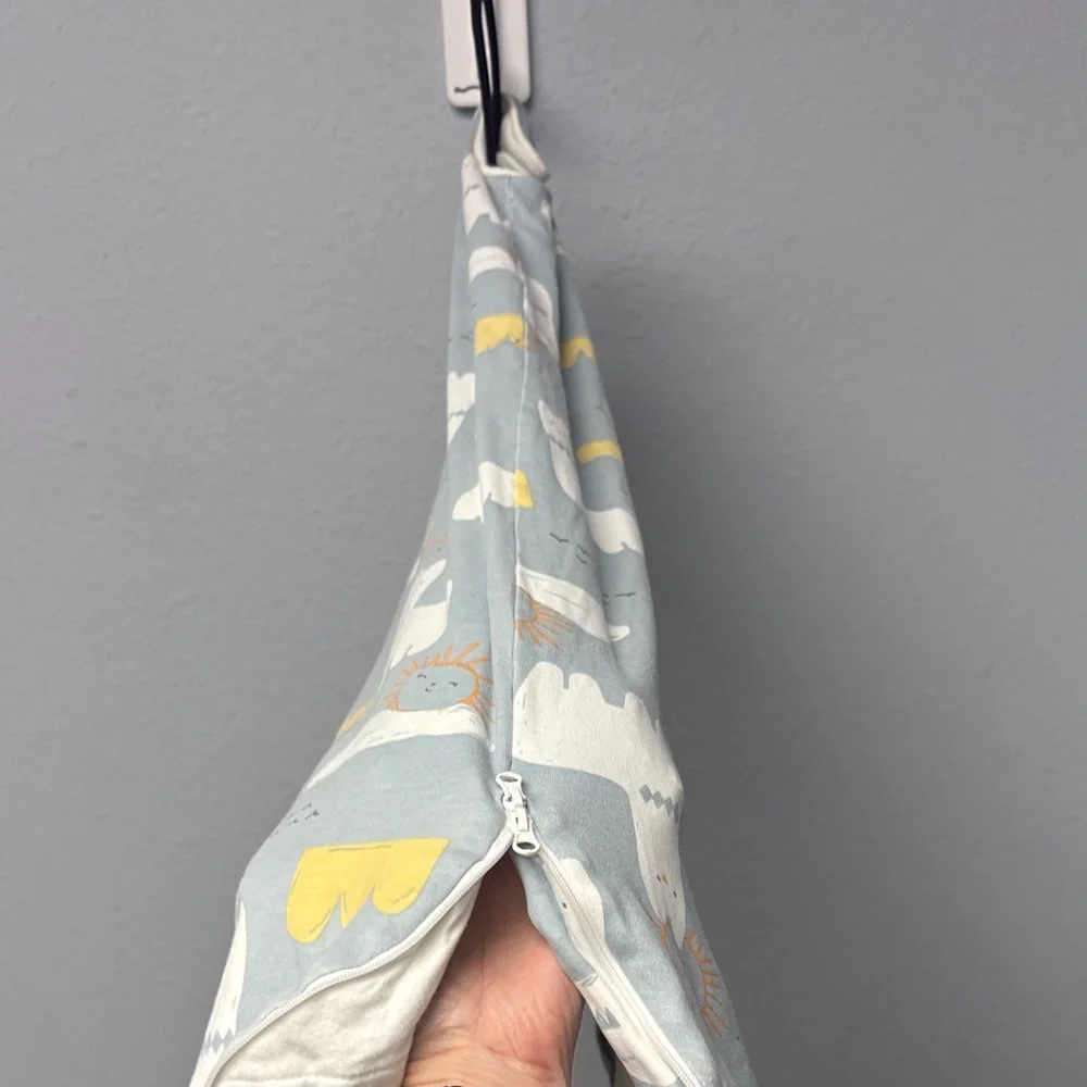 Adorable 18-36 mo Double Zipper Sleep Sack in Blue w White Llamas, GUC